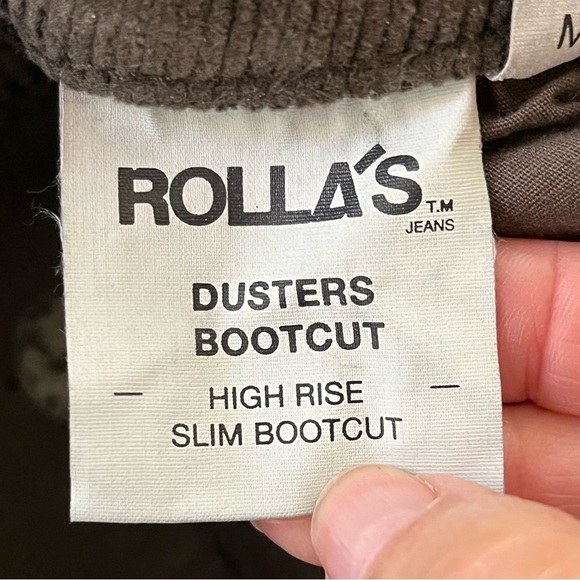 ROLLA'S Dusters Bootcut Espresso Corduroy Pants Size 25 High Rise Slim Boot New - Picture 12 of 16